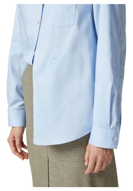 Camicia in Oxford di cotone azzurra PINKO | Camicie | 103708 A1Y0G52